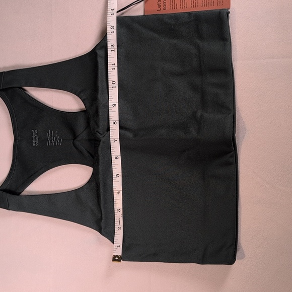 Girlfriend Collective Green Paloma Racerback Sports Bra - Picture 5 of 7